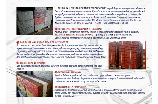 Теплоблоки Теплостен в Крыму от производителя (не требуют утепления и отделки фасада) - Кирпичи, камни, блоки в Симферополе