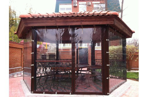 Прозрачные шторы ПВХ для беседки веранды - Садовая мебель и декор в Севастополе