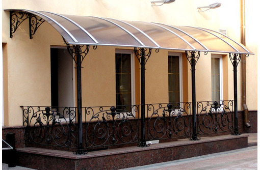 Навесы и козырьки из поликарбоната - Металлические конструкции в Севастополе