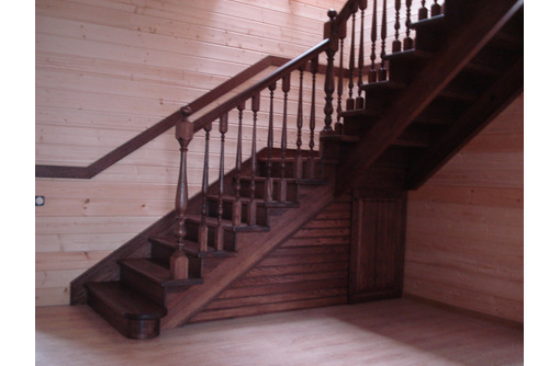 Лестница на второй этаж. Столярные изделия. Деревянные лестницы на заказ. Бесплатная доставка по РК - Лестницы в Евпатории