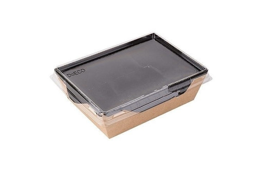 Салатник с прозрачной крышкой Eco Opsalad 500 Black Edition - Посуда в Симферополе