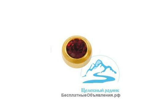 Серьги для прокола ушей Аметист, средний(R), позолота, завальцованные - Косметика, парфюмерия в Севастополе