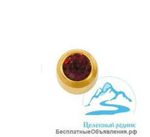 Серьги для прокола ушей Аметист, средний(R), позолота, завальцованные - Косметика, парфюмерия в Севастополе