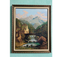 Картина, вышитая крестом "Замок в горах" - Предметы интерьера в Севастополе