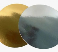 Подложка ламинированная золото/серебро d-220 мм - Хозтовары в Симферополе