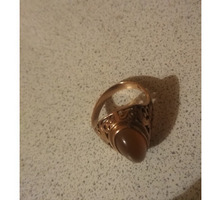 Кольцо золотое с камнем янтарем 585 пробы - Ювелирные изделия в Симферополе