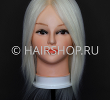Манекен-голова 90% волосы животного происхождения 25-30 см (цвет 60) - Товары для здоровья и красоты в Крыму