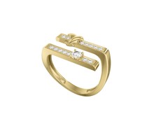 Золотое кольцо с фианитами - Ювелирные изделия в Севастополе