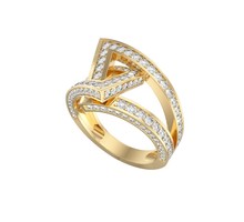 Золотое кольцо, 138 фианитов - Ювелирные изделия в Севастополе