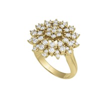 Золотое кольцо с 55 фианитами - Ювелирные изделия в Севастополе