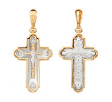 Крест - комбинированное золото - Ювелирные изделия в Севастополе
