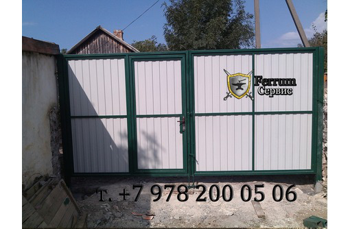 Ворота откатные с профнастила - Заборы, ворота в Севастополе