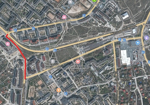 В Гагаринском районе Севастополя из-за строительства развязки закрывают дорогу