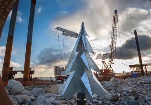 Появилось новогоднее видео с места строительства Керченского моста