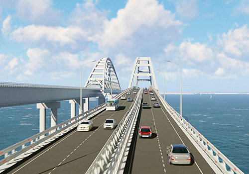 Арки Крымского моста показали в обновленной 3D-визуализации ВИДЕО
