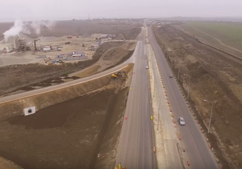 Появилось новое видео стройки автоподходов к Керченскому мосту