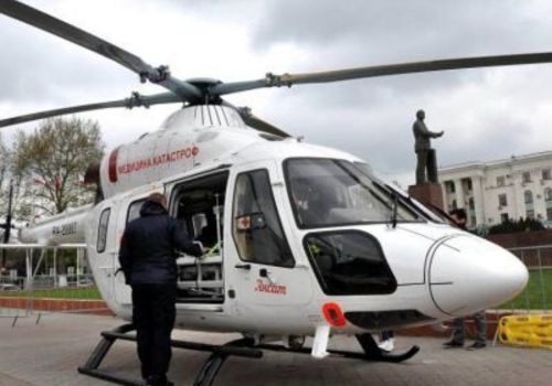 Медики вертолётом доставили в ожоговый центр Симферополя двух пострадавших на пожаре в Евпатории
