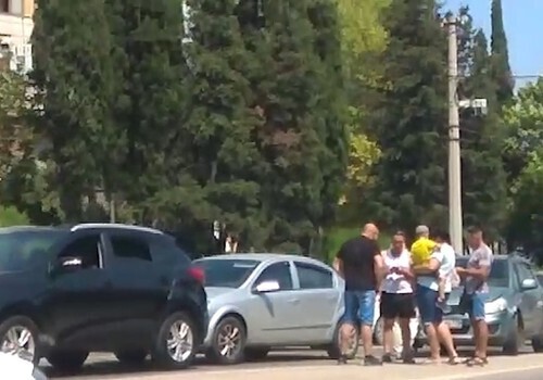 В Гагаринском районе Севастополя столкнулись 4 авто: образовалась пробка ВИДЕО