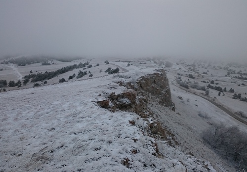 Зима пришла: плато Ай-Петри запорошило первым снегом ФОТО