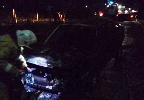 На «Тавриде» сгорел легковой автомобиль ВИДЕО
