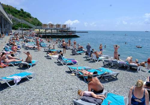 Температура морской воды у побережья Крыма в среднем составляет 22 градуса