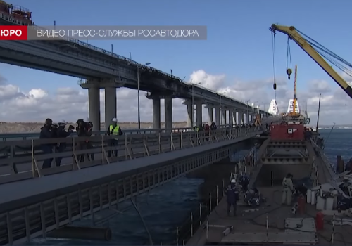 На Крымском мосту демонтируют повреждённые пролёты ВИДЕО