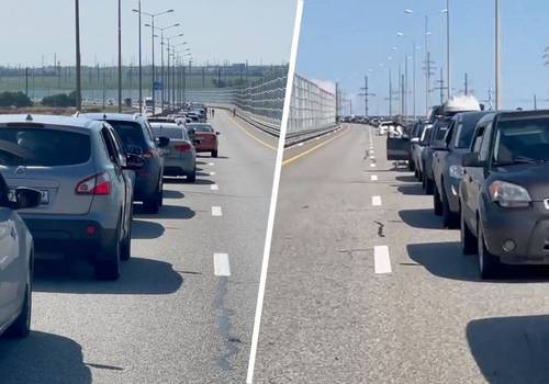 На Крымском мосту в обоих направлениях образовалась очередь из 560 машин